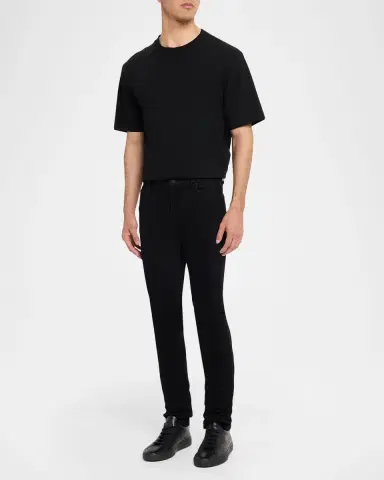 RTA Men's Bryant Black Denim Ripped Skinny Jeans | Thumbnail 2