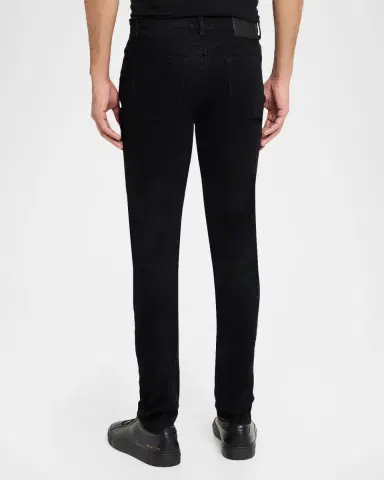 RTA Men's Bryant Black Denim Ripped Skinny Jeans | Thumbnail 3