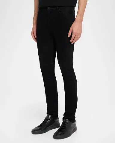 RTA Men's Bryant Black Denim Ripped Skinny Jeans | Thumbnail 4