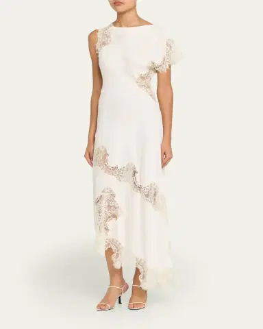 A.L.C. Alessia Satin and Lace Maxi Dress | Thumbnail 4 A.L.C. Alessia Satin and Lace Maxi Dress | Thumbnail 4