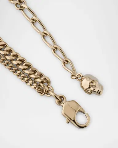 Alexander McQueen Skull and Crystal Necklace with Pearly Drop | Thumbnail 4 Alexander McQueen Skull and Crystal Necklace with Pearly Drop | Thumbnail 4