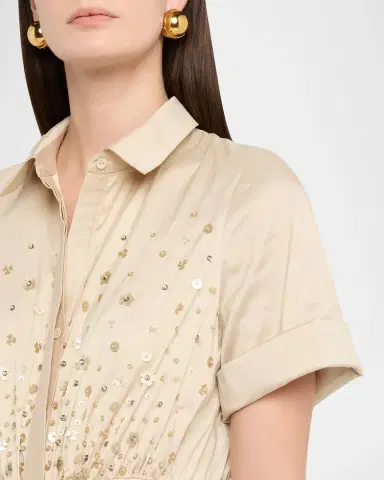 Ungaro Kace Sequin-Embellished Midi Shirtdress | Thumbnail 5 Ungaro Kace Sequin-Embellished Midi Shirtdress | Thumbnail 5