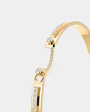 Nouvel Heritage 18K Tuxedo Mood Bangle | Thumbnail 4