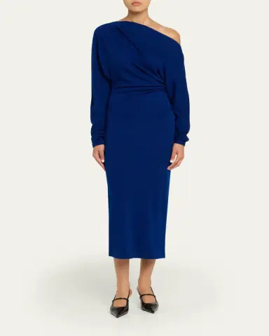 A.L.C. Sonny Asymmetric Knit Midi Dress | Thumbnail 2