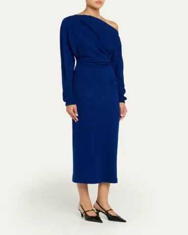 A.L.C. Sonny Asymmetric Knit Midi Dress | Thumbnail 4