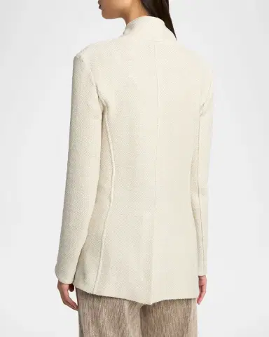 Giorgio Armani Single-Breasted Tweed Blazer Jacket | Thumbnail 7 Giorgio Armani Single-Breasted Tweed Blazer Jacket | Thumbnail 7