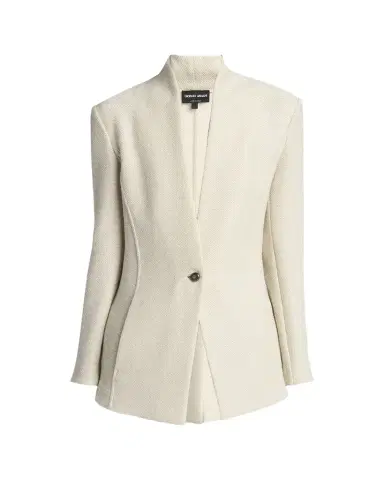 Giorgio Armani Single-Breasted Tweed Blazer Jacket | Thumbnail 1 Giorgio Armani Single-Breasted Tweed Blazer Jacket | Thumbnail 1