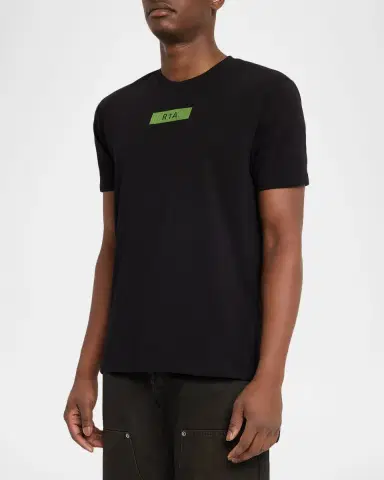 RTA Men 's Binary Code Cotton Logo T-Shirt | Thumbnail 4