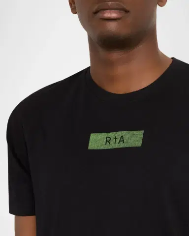 RTA Men 's Binary Code Cotton Logo T-Shirt | Thumbnail 5