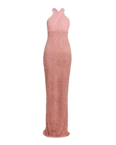 PAMELLA ROLAND Sequined Crisscross Halter Gown | Thumbnail 1 PAMELLA ROLAND Sequined Crisscross Halter Gown | Thumbnail 1