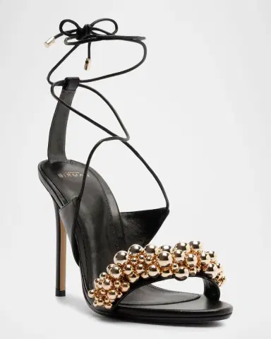 Alexandre Birman Gia 100 mm Leather Ankle-Tie Sandals | Thumbnail 2