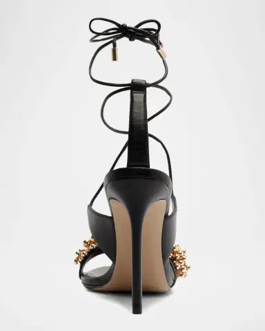 Alexandre Birman Gia 100 mm Leather Ankle-Tie Sandals | Thumbnail 3