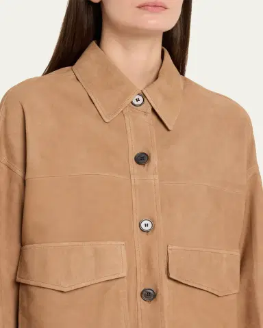ARMA Kaylee Button-Down Lambskin Suede Jacket | Thumbnail 5 ARMA Kaylee Button-Down Lambskin Suede Jacket | Thumbnail 5
