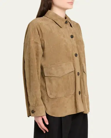 ARMA Kaylee Button-Down Lambskin Suede Jacket | Thumbnail 8 ARMA Kaylee Button-Down Lambskin Suede Jacket | Thumbnail 8
