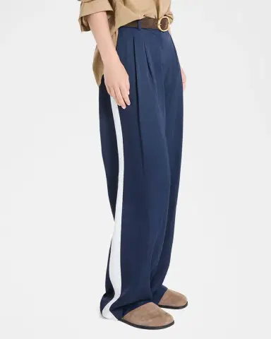 TWP Sulli Pants with Tux Stripes in Coated Viscose Linen | Thumbnail 4 TWP Sulli Pants with Tux Stripes in Coated Viscose Linen | Thumbnail 4