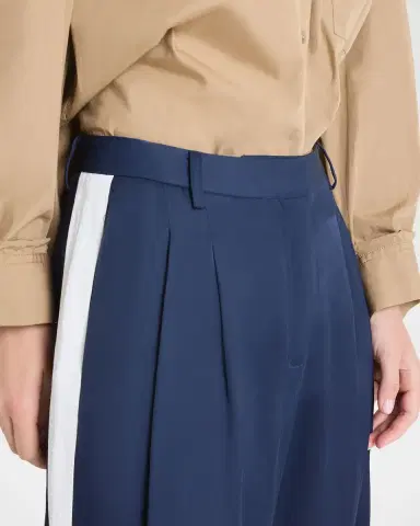 TWP Sulli Pants with Tux Stripes in Coated Viscose Linen | Thumbnail 5 TWP Sulli Pants with Tux Stripes in Coated Viscose Linen | Thumbnail 5