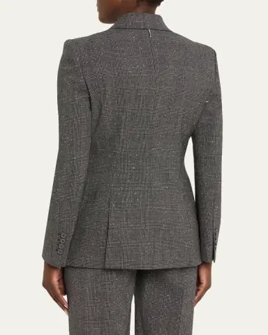 Alexander McQueen Double-Breasted Check Wool Tailored Jacket | Thumbnail 3 Alexander McQueen Double-Breasted Check Wool Tailored Jacket | Thumbnail 3