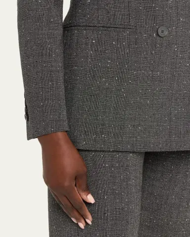 Alexander McQueen Double-Breasted Check Wool Tailored Jacket | Thumbnail 5 Alexander McQueen Double-Breasted Check Wool Tailored Jacket | Thumbnail 5