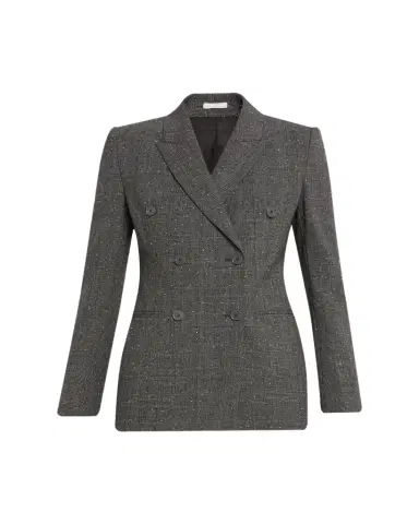 Alexander McQueen Double-Breasted Check Wool Tailored Jacket | Thumbnail 1 Alexander McQueen Double-Breasted Check Wool Tailored Jacket | Thumbnail 1