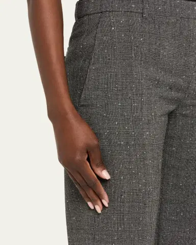 Alexander McQueen Prince of Wales Wool Straight-Leg Trousers | Thumbnail 5