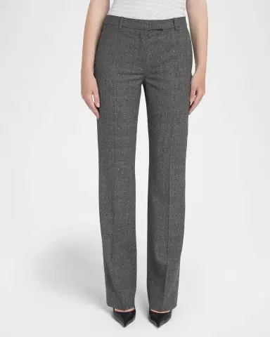 Alexander McQueen Prince of Wales Wool Straight-Leg Trousers | Thumbnail 8