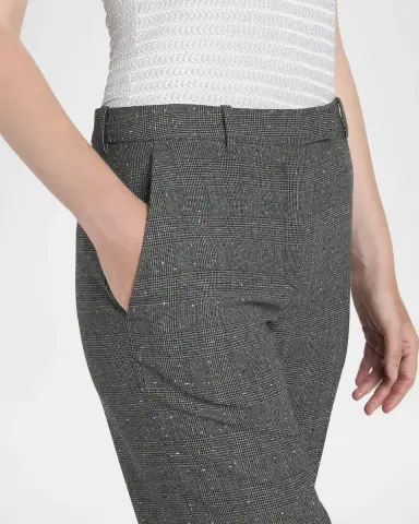 Alexander McQueen Prince of Wales Wool Straight-Leg Trousers | Thumbnail 9