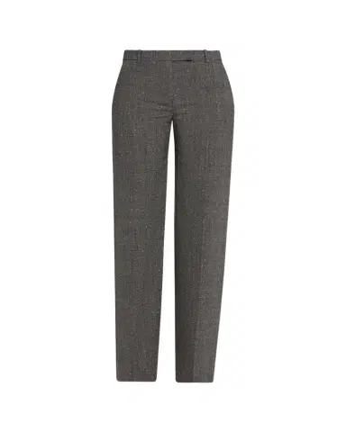Alexander McQueen Prince of Wales Wool Straight-Leg Trousers | Thumbnail 1
