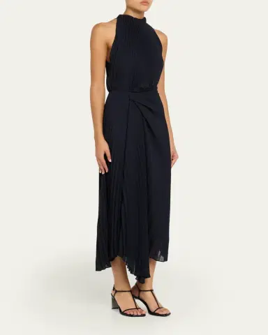 A.L.C. Simona Pleated Midi Dress | Thumbnail 4 A.L.C. Simona Pleated Midi Dress | Thumbnail 4