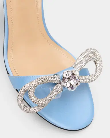 MACH & MACH Crystal Embellished Satin Double Bow Sandals | Thumbnail 6 MACH & MACH Crystal Embellished Satin Double Bow Sandals | Thumbnail 6