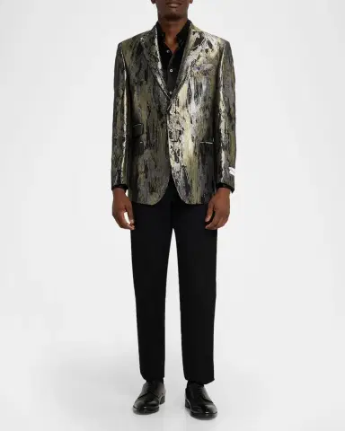 Robert Graham Men's Teagan Metallic Woven Blazer | Thumbnail 2
