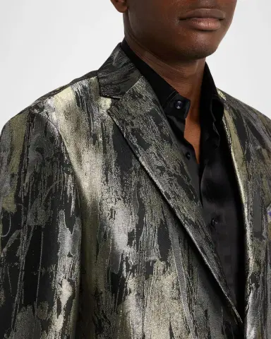 Robert Graham Men's Teagan Metallic Woven Blazer | Thumbnail 5