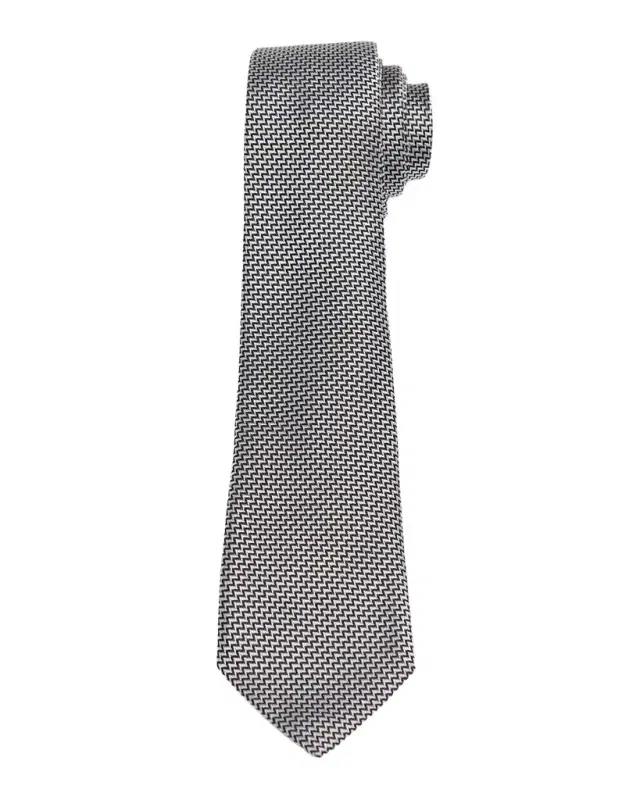 TOM FORD Men 's Micro-Zigzag Silk Tie