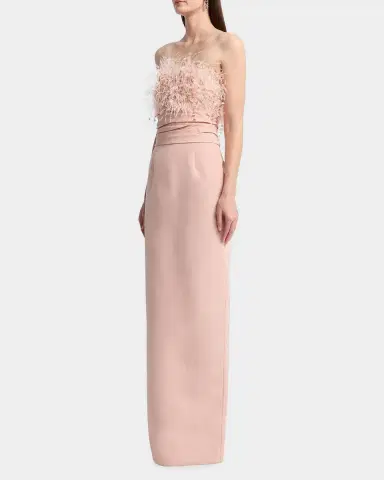 Oscar de la Renta Strapless Dramatic Point D'esprit Silk Column Gown | Thumbnail 11 Oscar de la Renta Strapless Dramatic Point D'esprit Silk Column Gown | Thumbnail 11
