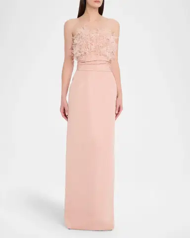 Oscar de la Renta Strapless Dramatic Point D'esprit Silk Column Gown | Thumbnail 14 Oscar de la Renta Strapless Dramatic Point D'esprit Silk Column Gown | Thumbnail 14