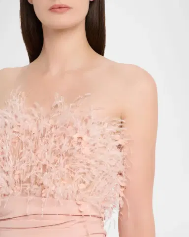 Oscar de la Renta Strapless Dramatic Point D'esprit Silk Column Gown | Thumbnail 15 Oscar de la Renta Strapless Dramatic Point D'esprit Silk Column Gown | Thumbnail 15