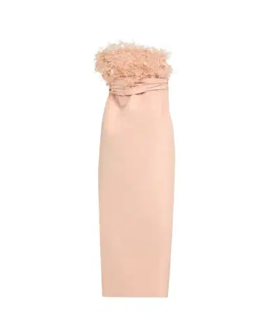 Oscar de la Renta Strapless Dramatic Point D'esprit Silk Column Gown | Thumbnail 1 Oscar de la Renta Strapless Dramatic Point D'esprit Silk Column Gown | Thumbnail 1
