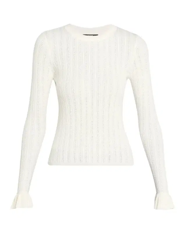 Ophelia Pointelle-Knit Top
