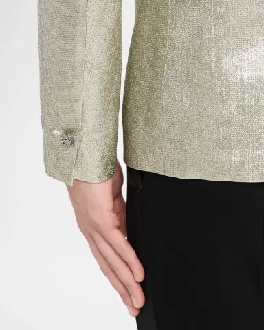 Versace Men 's Peak-Lapel Metallic-Woven Evening Jacket | Thumbnail 5 Versace Men 's Peak-Lapel Metallic-Woven Evening Jacket | Thumbnail 5
