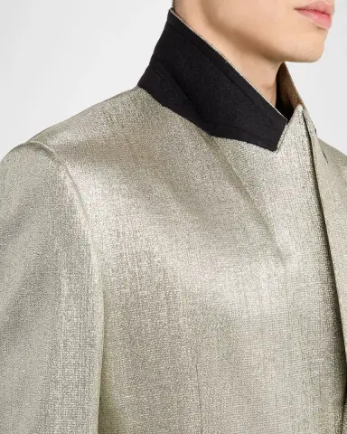 Versace Men 's Peak-Lapel Metallic-Woven Evening Jacket | Thumbnail 8 Versace Men 's Peak-Lapel Metallic-Woven Evening Jacket | Thumbnail 8