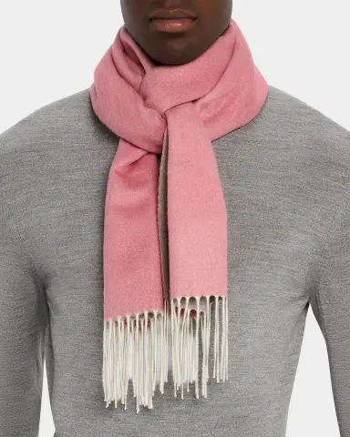 PIACENZA 1733 Men's Silk and Cashmere Double-Face Scarf | Thumbnail 3