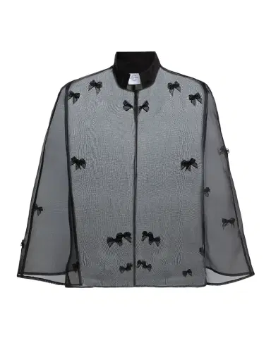 Carolyn Rowan Bow Silk Organza Cape | Thumbnail 1