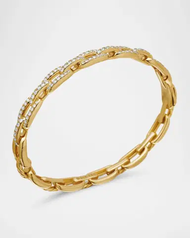 David Yurman Stax Link Bracelet with Diamonds in 18K Yellow Gold | Thumbnail 3