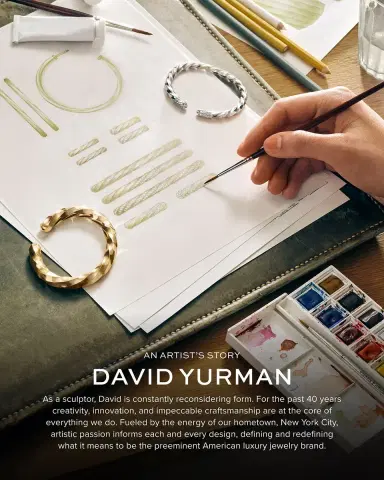 David Yurman Stax Link Bracelet with Diamonds in 18K Yellow Gold | Thumbnail 5