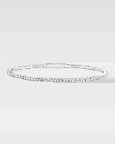 Neiman Marcus Diamonds 18K Yellow Gold Diamond Flex Bangle | Thumbnail 2