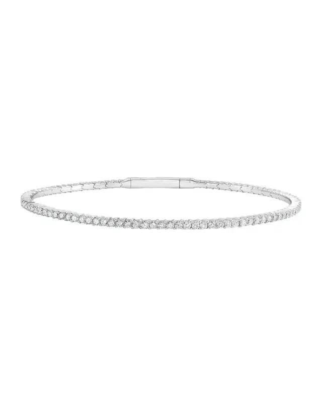 18K Yellow Gold Diamond Flex Bangle