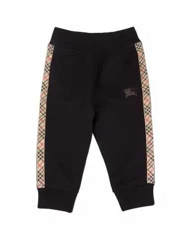 Burberry Boy's Check-Trim Cotton Jogging Pants, Size 6M-2 | Thumbnail 1 Burberry Boy's Check-Trim Cotton Jogging Pants, Size 6M-2 | Thumbnail 1
