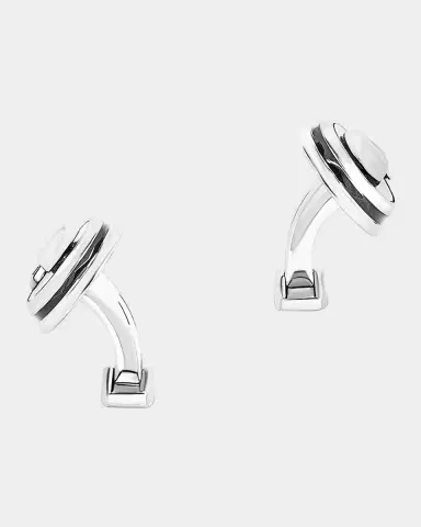 Tateossian Men 's Carbon Fiber Skull Cufflinks | Thumbnail 2