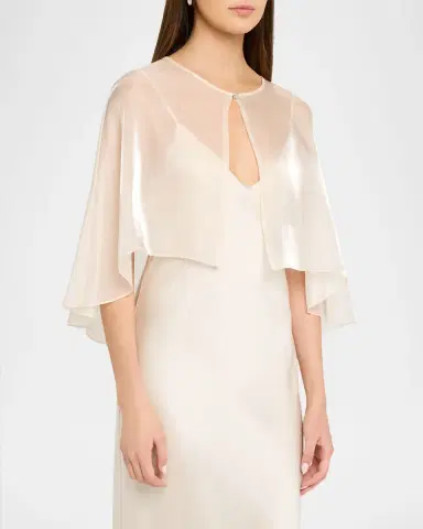 Carolyn Rowan Hi-Low Open-Front Cape | Thumbnail 4 Carolyn Rowan Hi-Low Open-Front Cape | Thumbnail 4