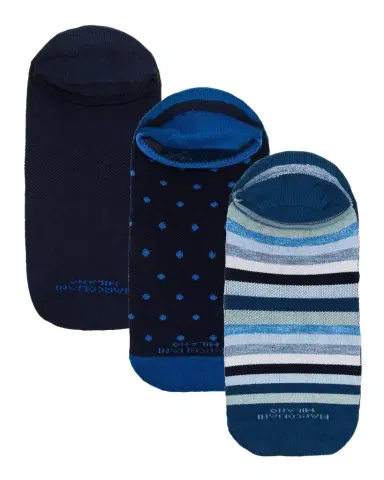 Marcoliani Men's Invisible Multicolor 3-Pack No-Show Sneaker Socks | Thumbnail 1 Marcoliani Men's Invisible Multicolor 3-Pack No-Show Sneaker Socks | Thumbnail 1