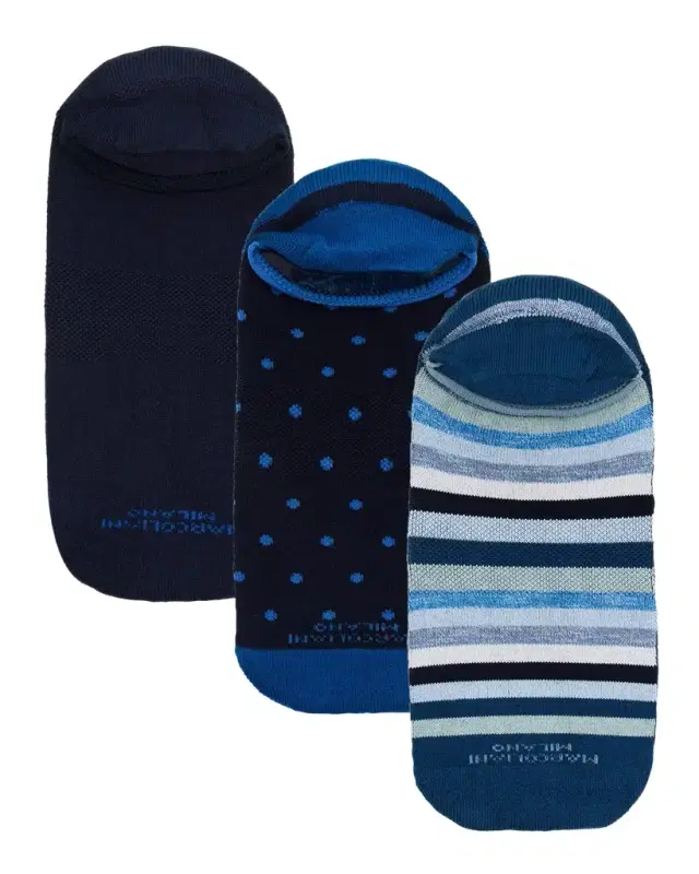 Men 's Invisible Multicolor 3-Pack No-Show Sneaker Socks
